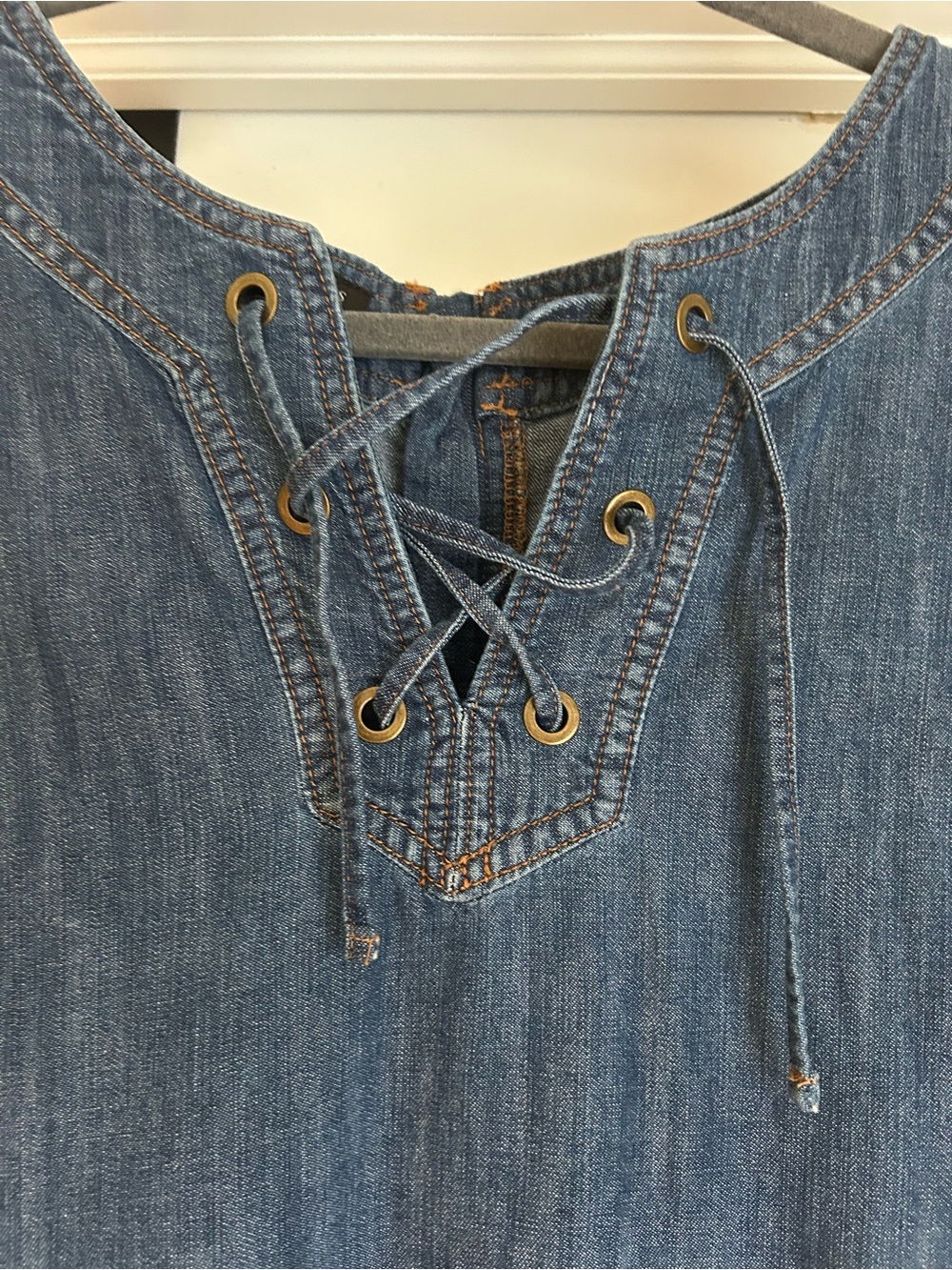 Talbots Sleeveless Denim Dress - Picture 2 of 7